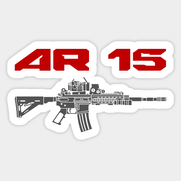 AR 15 Sticker by Aim For The Face